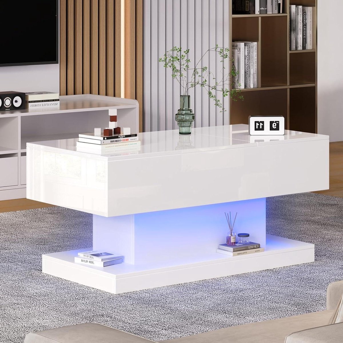 Verstelbare salontafel - Woonkamertafel met lift - Comfortabel werken en eten - Zijdelings schuifontwerp