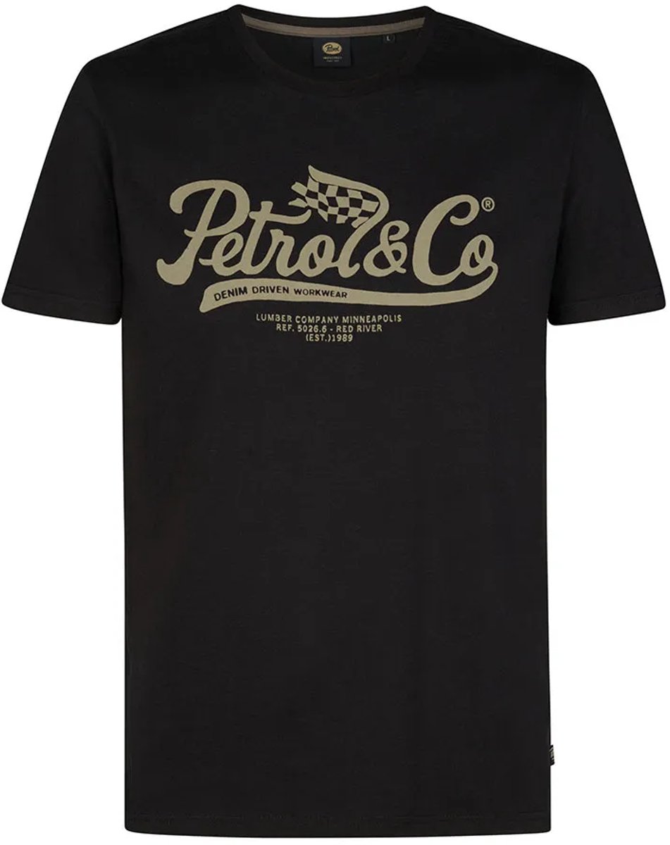 Petrol Industries M-3050-tsr133 T-shirt Met Korte Mouwen Zwart S Man