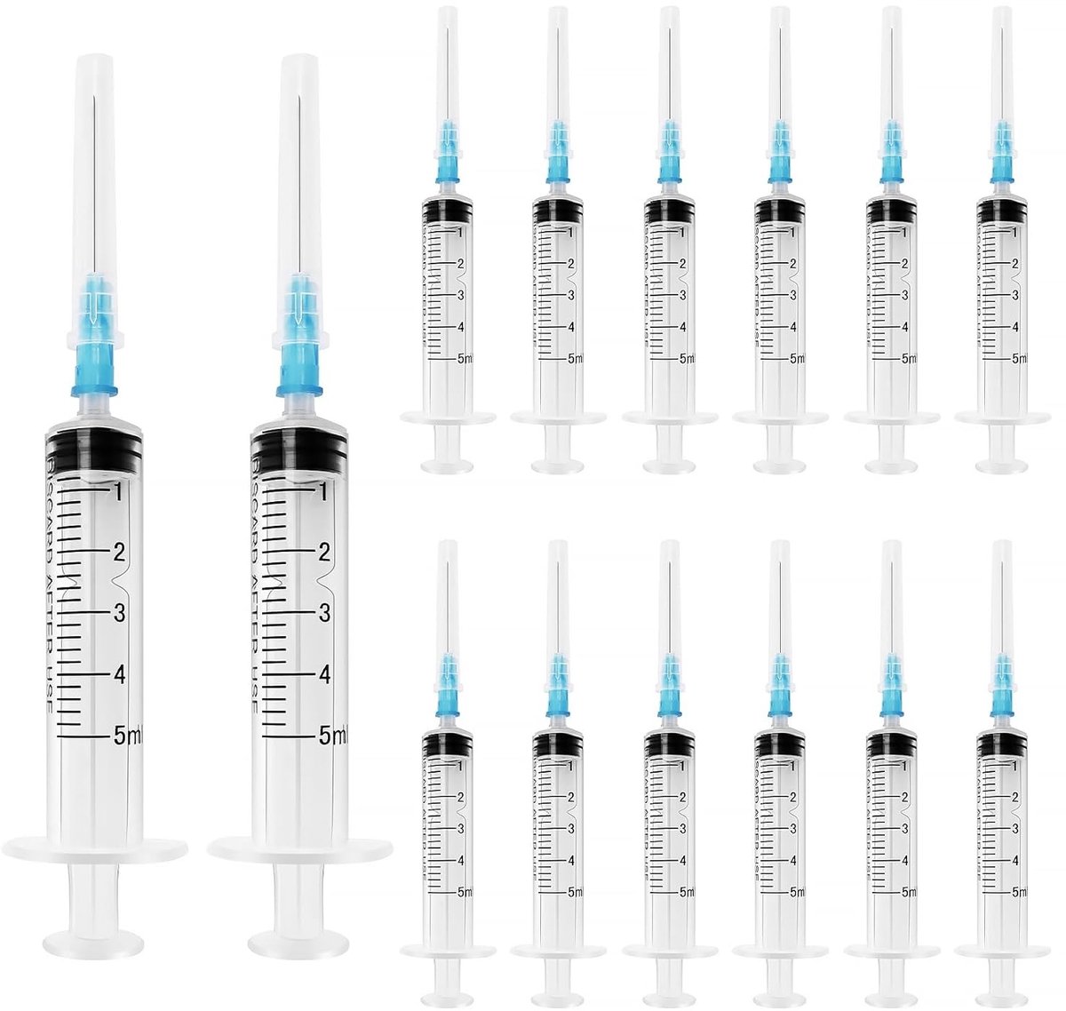 30 stuks kunststof spuiten van 5 ml, afzonderlijk verpakt, ideaal voor tuinieren en precisiewerk