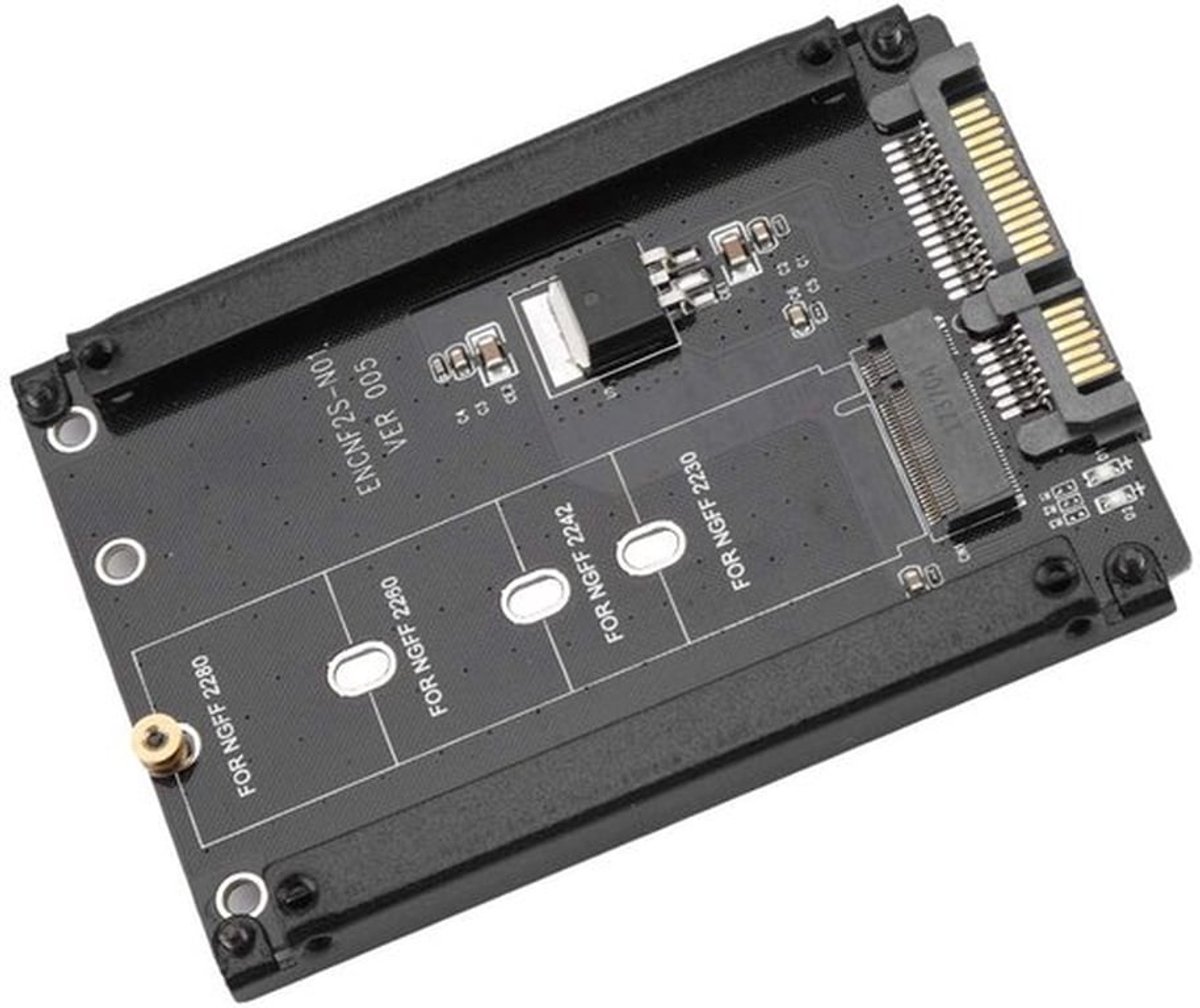 M.2 SSD naar 2,5 inch adapter M.2 naar SATA-converter M.2 NGFF naar SATA-adapter, hoge prestaties M.2 naar SATA-converter 22-pins M.2 NGFF naar adapter Plug and Play M.2 naar B-sleutel SATA