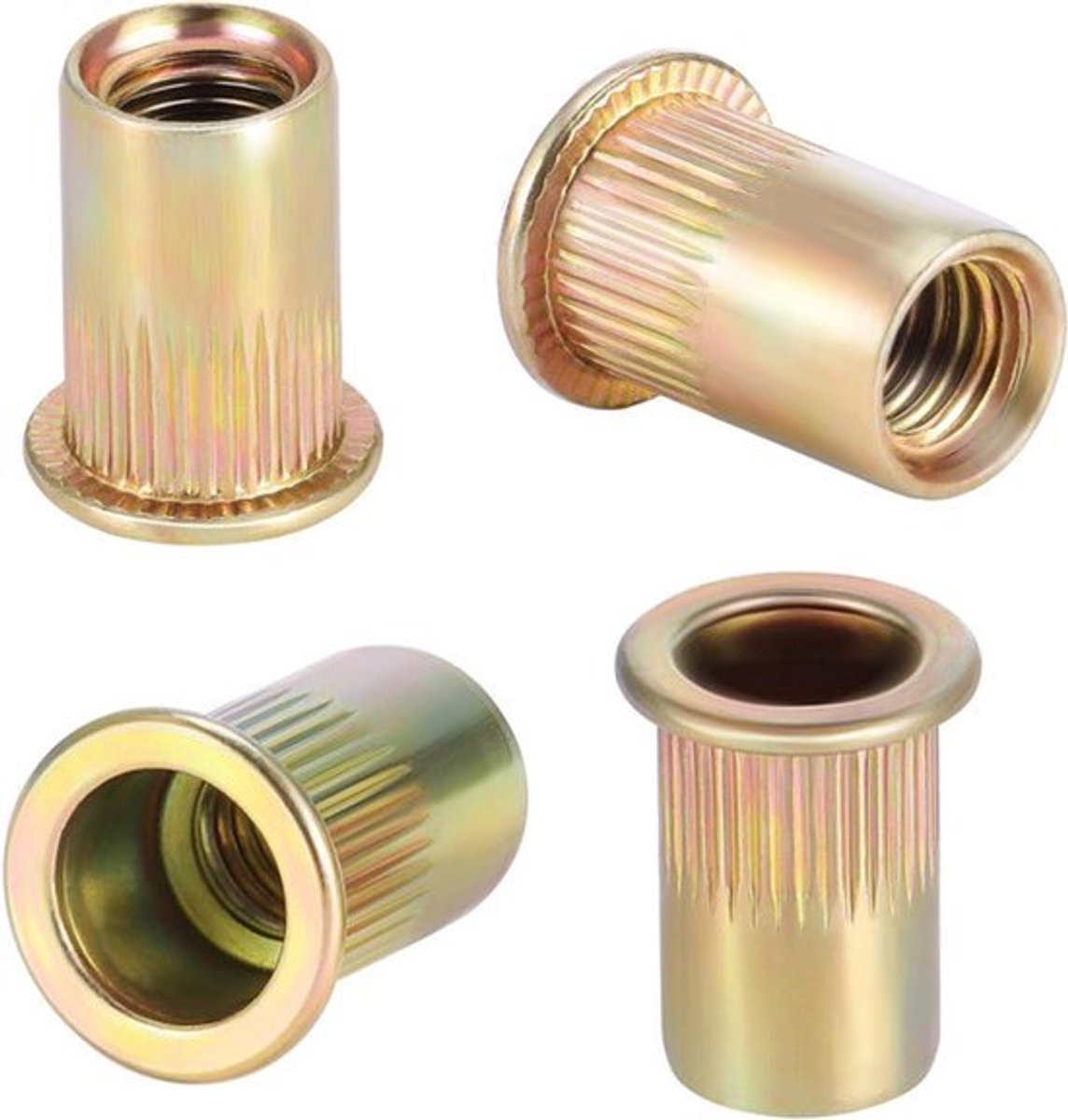 Blindmoeren M6 gecoat koolstofstaal - 50 stuks