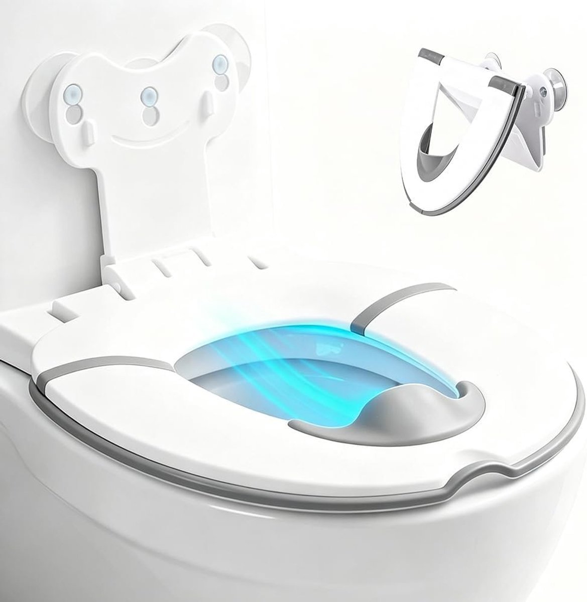 Vouwbare Toiletverkleiner voor Kinderen, Draagbare Toiletadapter met Urinebarrière en Zuignappen, Verstelbare Toiletverkleiner voor Jongens en Meisjes, Ideaal voor Thuis en Op Reis
