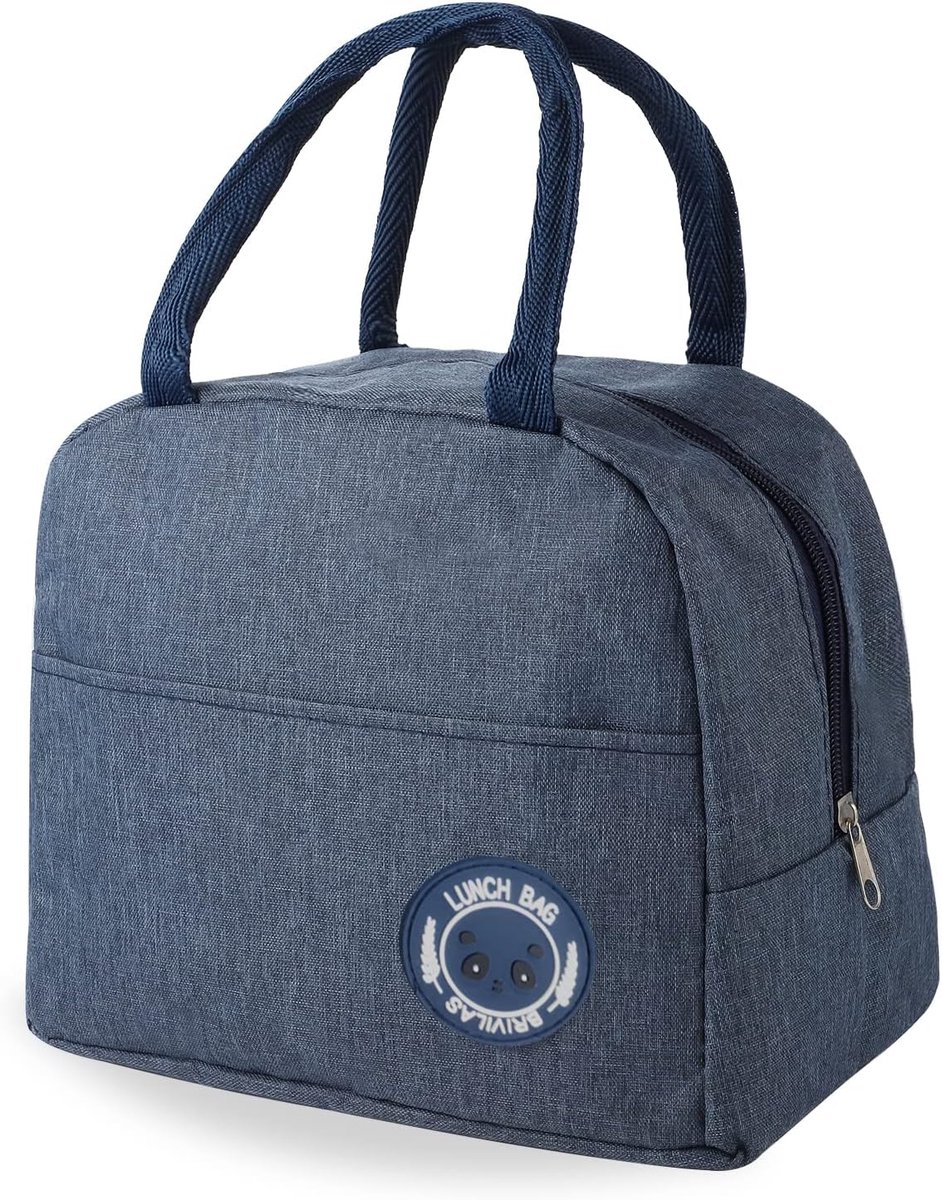 SnelShoppen - 6L Isolatie Lunchtas voor Mannen en Vrouwen, Vouwbare Koeltas, Herbruikbare Lunchbags voor Kinderen, School, Kantoor, Picknick - Blauw