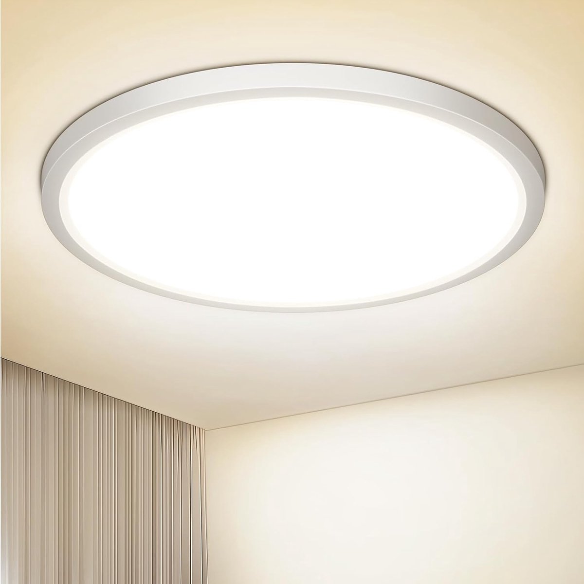 SnelShoppen - LED Plafondlamp Rond Ultra Dun 18W/1800LM IP44 Waterdicht 4000K Moderne Verlichting voor Badkamer, Keuken, Slaapkamer, Woonkamer, Gang,
