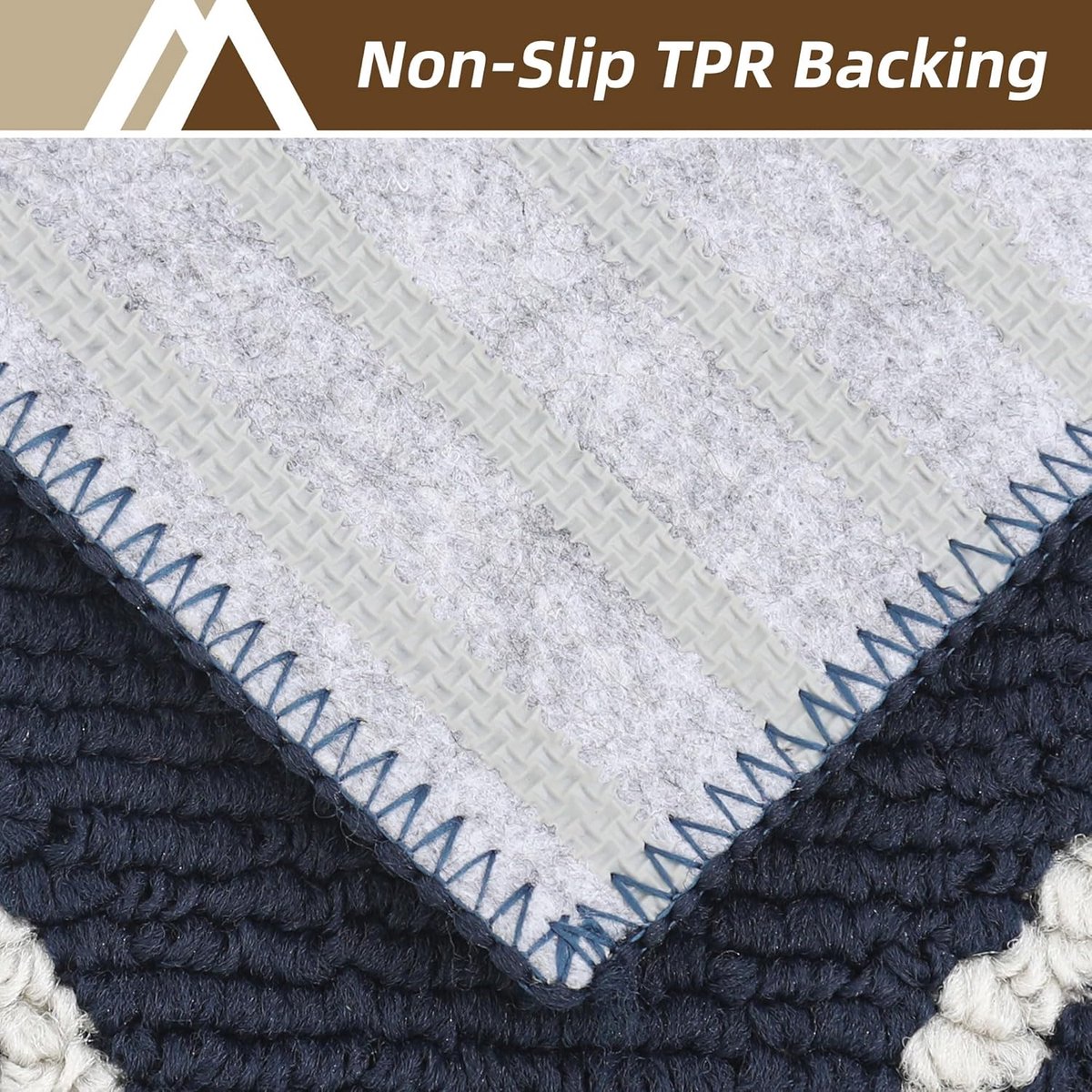 SnelShoppen - Keukenloper 60 x 120 cm - Antislip, Vlekbestendig en Wasbaar - Blauw Loopkleed voor Keuken, Wasruimte en Entree - Duurzaam en Ondersteun
