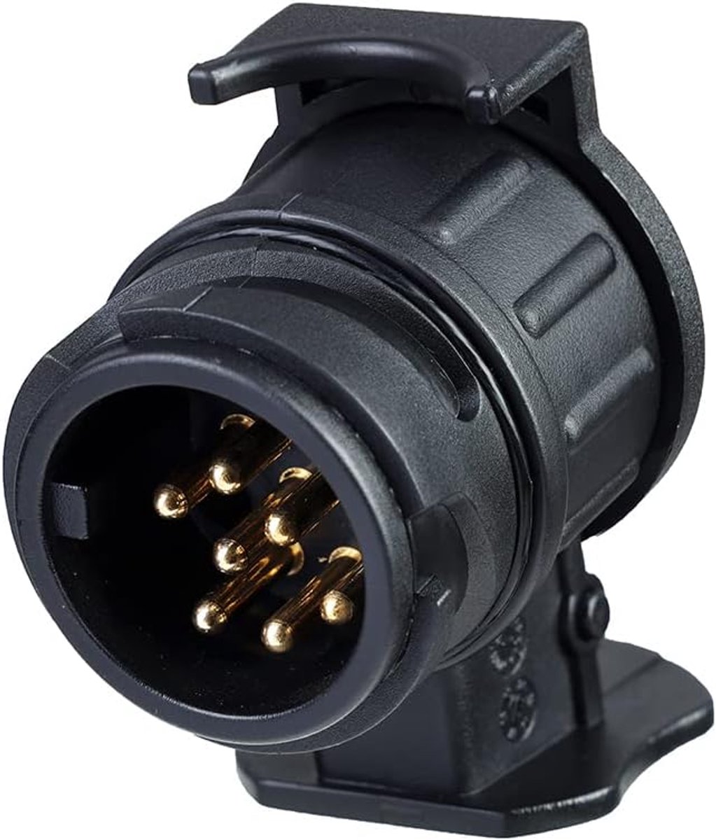 SnelShoppen - Trailer Adapter 13 Poles naar 7 Poles, ISO 1724 & 11446, Voor 12V Systemen, Towbar Adapter voor Caravans, Trucks en Trailers