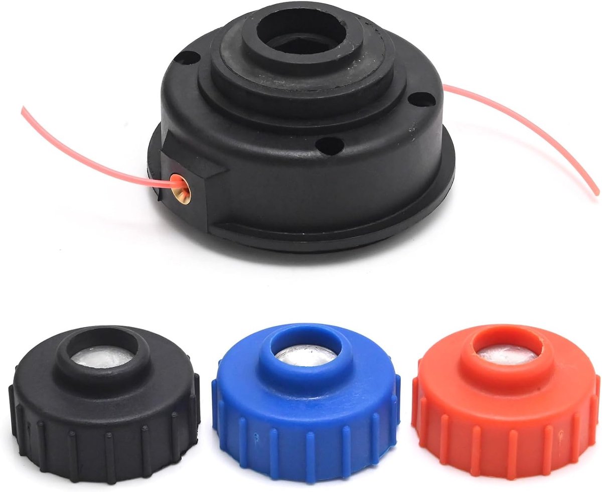 SnelShoppen - Draadkop Draadspoel Universeel 2 mm - Vervanging voor Bosmaaier - 3 Schroefdraadadapters voor Tuintrimmer - Geschikt voor Diverse Appara