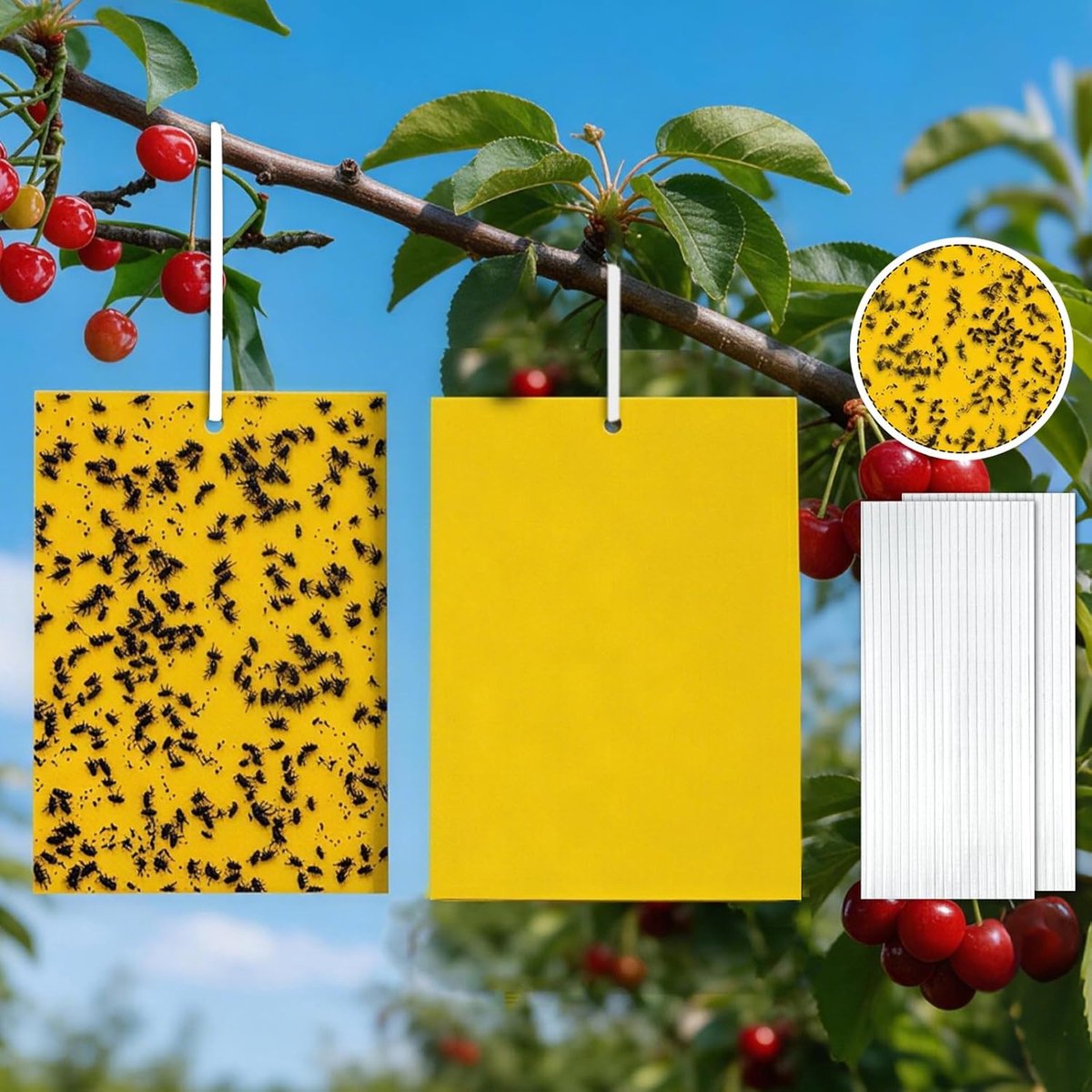 SnelShoppen - Pack van 40 Gele Stickers voor Bestrijding van Rouwvliegen, 20 cm x 15 cm, Effectieve Insectenbestrijding voor Tuin en Planten, Geel, Vo