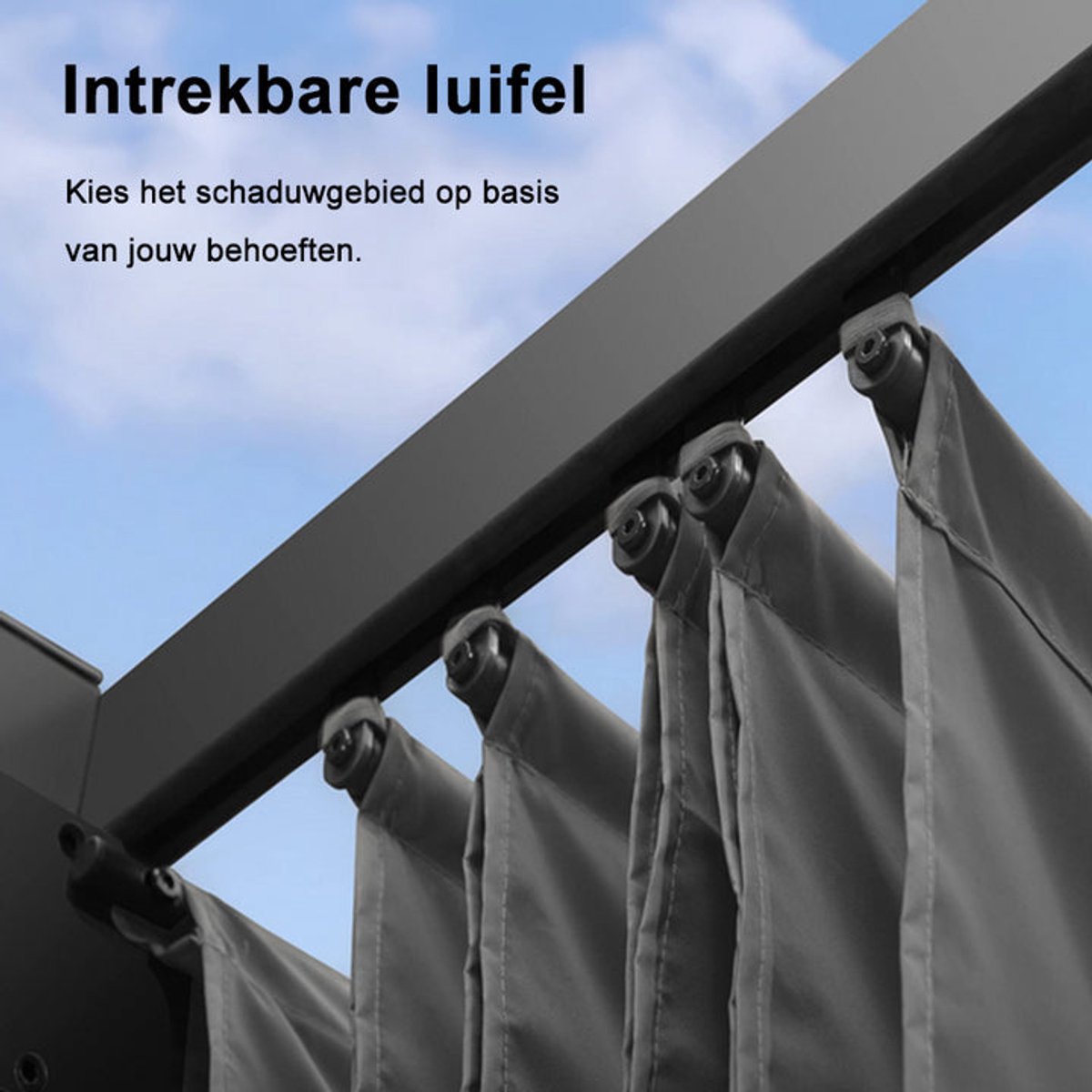 Purple Leaf Pergola avec toit de protection 4 x 3 m - structure marron, toile grise