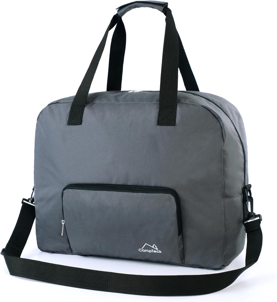 SnelShoppen - Unisex Small Hand Luggage - Vouwbare Reisbagage met Schouderband - Onderstoelhoogte - Geschikt voor EasyJet - 45x36x20 cm - 32L - Grijs