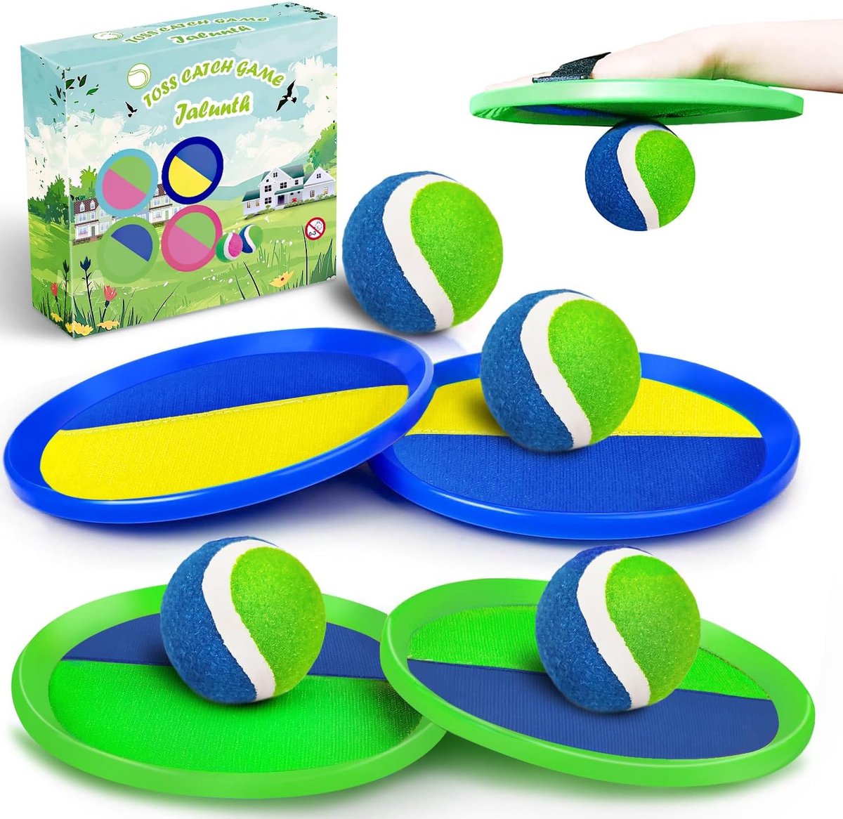 SnelShoppen - Jalunth Fangracket Balls Set - Hoogwaardige Racket Spellen voor Strand, Tuin en Buiten - Geschikt voor Kinderen en Volwassenen - Perfect