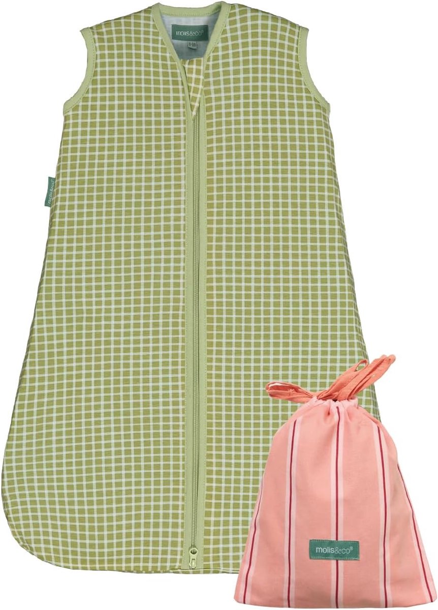 SnelShoppen - Baby Slaapzak Zomer 0.5 Tog, Lichtgewicht 100% Katoen, Oeko-Tex, Pistache, Ideaal voor 18-36 Maanden, Comfortabel voor Warm Weer