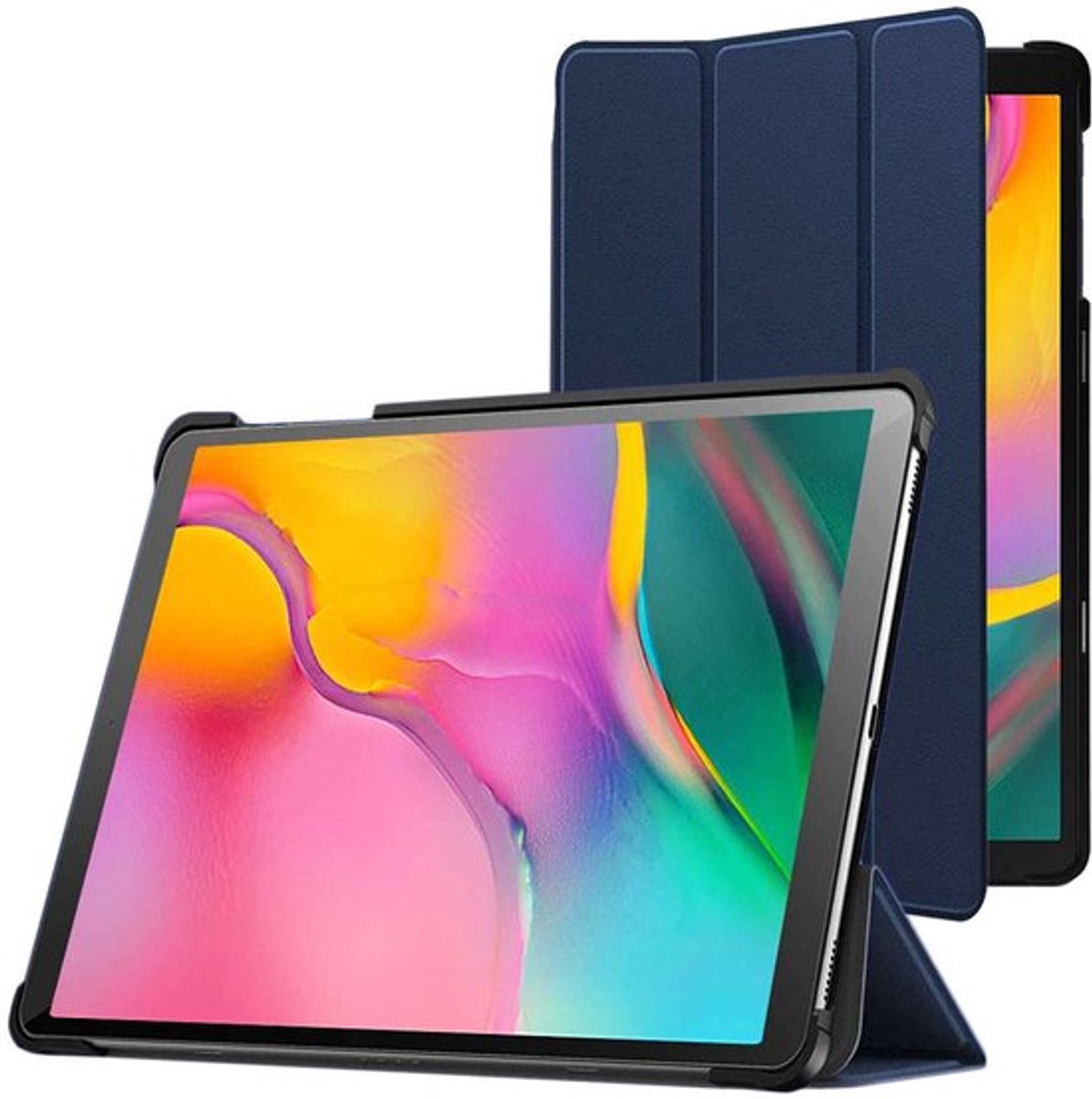 ebestStar - Hoes geschikt voor Samsung Galaxy Tab A 10.1 2019 T510 T515, Slanke Design PU Lederen Etui, Automatische Slaap/Wake, SmartCase hoesje, Donkerblauw