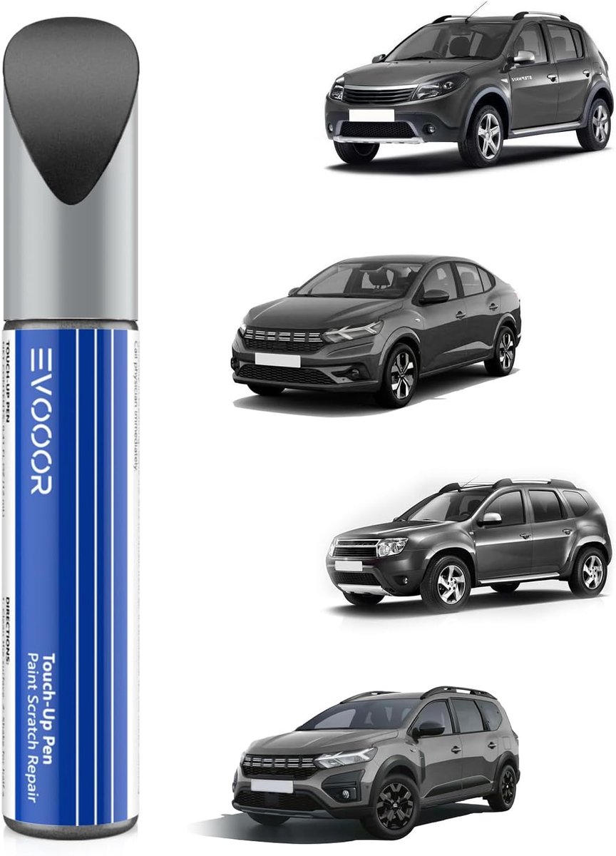 SnelShoppen - Car Paint Pen Dacia - Gris Comete Metallic - Snelle Krassen Herstel Oplossing - Roestpreventie en Krasherstel - Precisie Kleurmatching -