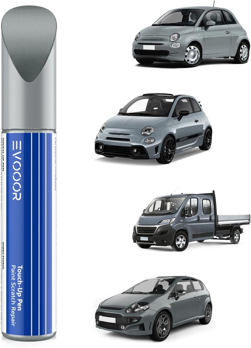 SnelShoppen - Grigio Campovolo Car Paint Retouch Pen voor Fiat - Kleurherstel, Krassen Reparatie, Snelle Oplossing, Makkelijk in Gebruik, 12ml