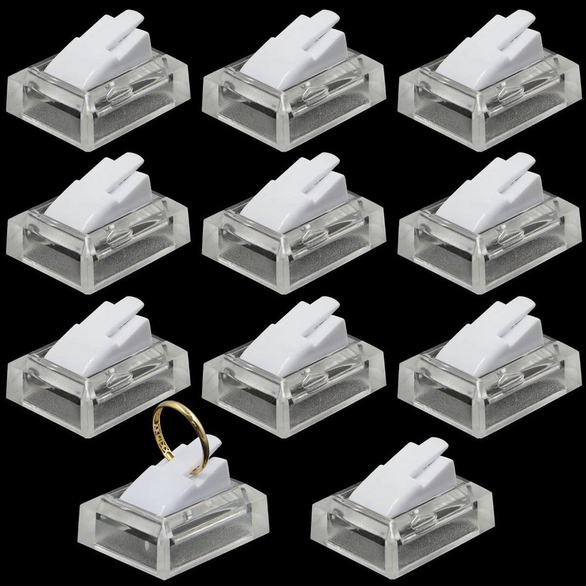 Ringstand 10 stuks - Plastic ringhouder - Voor etalages en accessoires - Lichtgewicht en praktisch - SnelShoppen