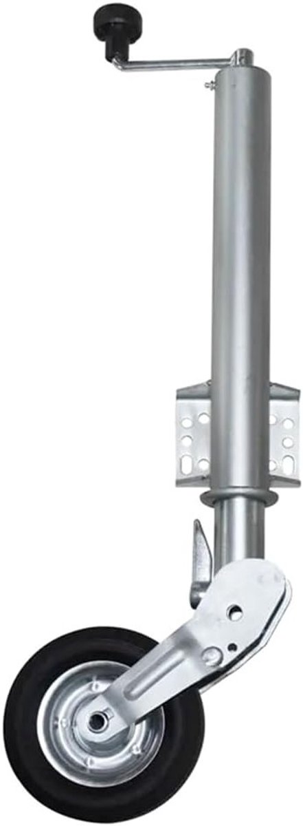 Ondersteuningswiel 500 kg voor trailers, Ø 60 mm, ideaal voor zware ladingen, caravan en aanhangwagens, robuuste constructie en eenvoudige montage