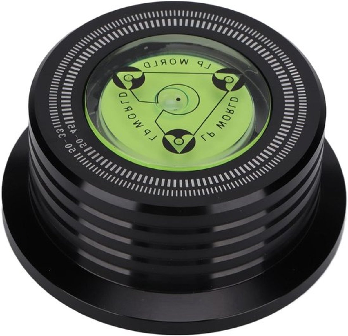Aluminium Recordgewicht Stabilisator voor Vinyl LP Platenspeler met Bubbelnivellering - Verbeterde Geluidskwaliteit en Stabiliteit - 50Hz Dreunvrije Draaitafel Accessoire