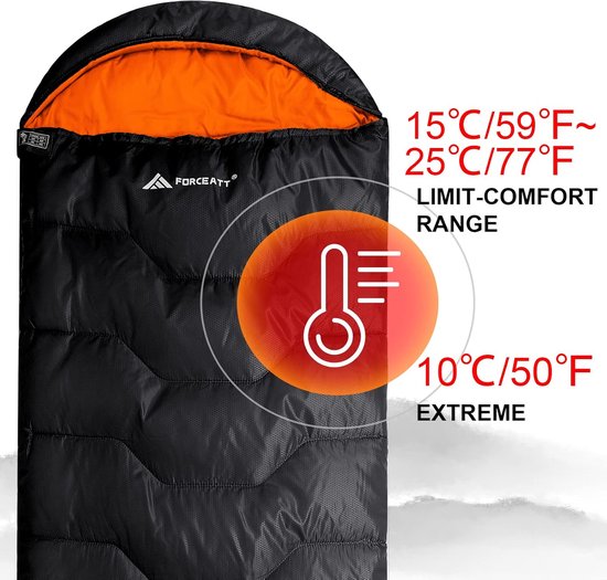Thijox - Ultralichte Slaapzak 3 Seizoenen voor Binnen en Buiten, Perfect voor Kamperen, Wandelen en Outdoor-Activiteiten, Ideaal voor Volwassenen en J — afbeelding 3