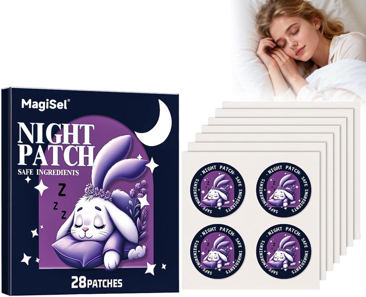 SnelShoppen - Slaappatches voor Volwassenen - Diepe Slaap Patches - Natuurlijke Kruiden - 28 Stuks - Verbeter Slaapproblemen en Geniet van een Goede N
