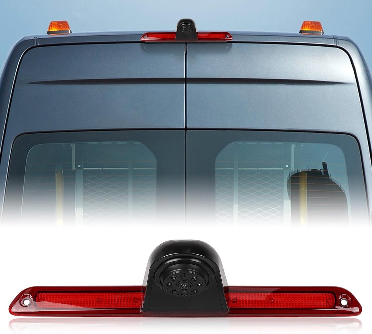 SnelShoppen - 720P Achteruitrijcamera met Remlicht voor Mercedes Sprinter 2006-2019, 140° Groothoek, IP67 Waterdicht, Nachtzicht met Infraroodverlicht
