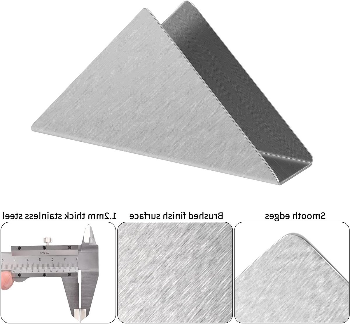 Stijlvolle RVS Servet Houder voor Cocktail Servetten, Metalen Opbergrek voor Servetten, 1 Stuk, Duurzaam en Elegant — cadeau in Cadeau-ideeën - foto 4