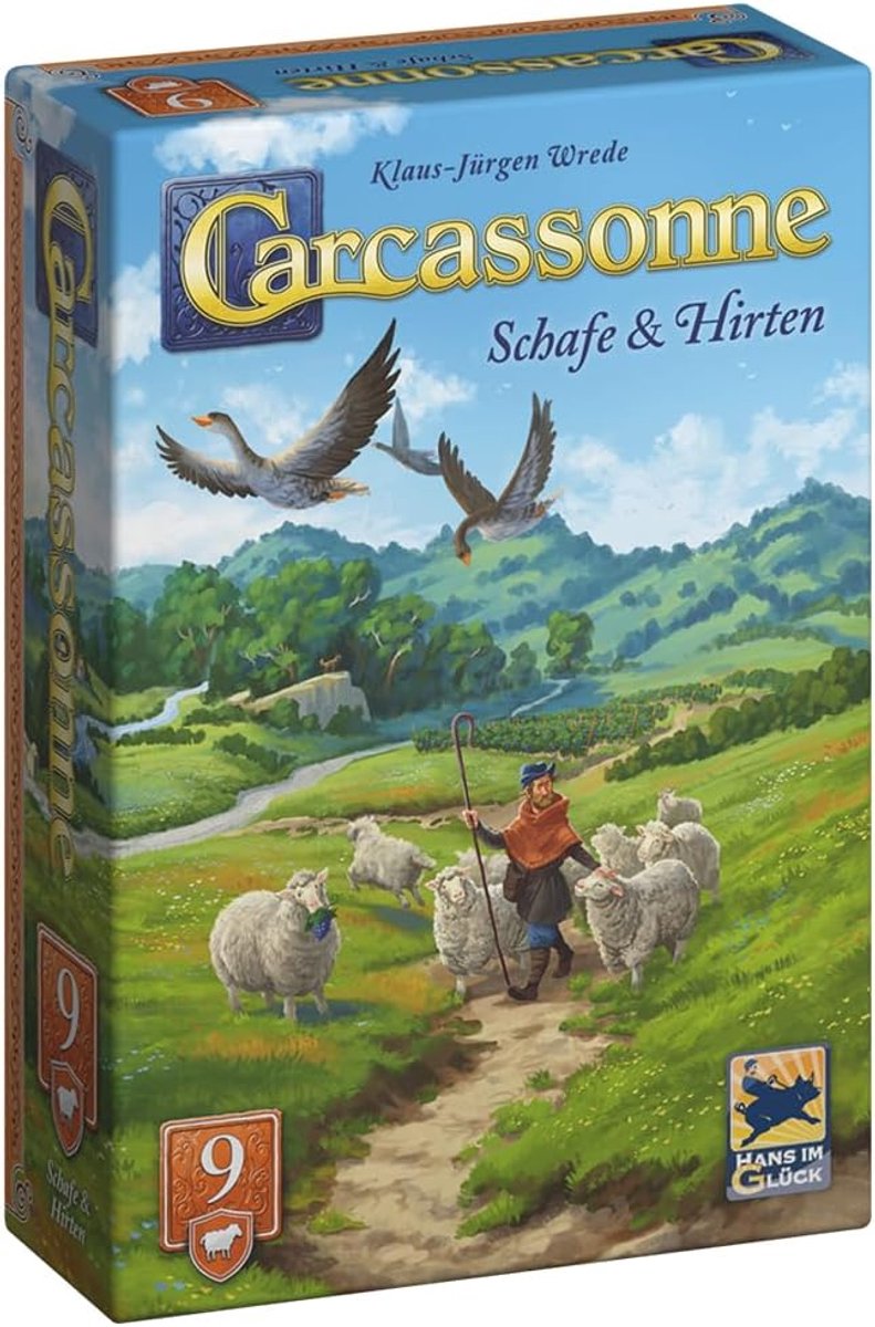 SnelShoppen - Carcassonne uitbreiding Schapen en Herder - 9e uitbreiding, gezelschapsspel voor 2-6 spelers, 7+ jaar, 45 minuten speelplezier, familie