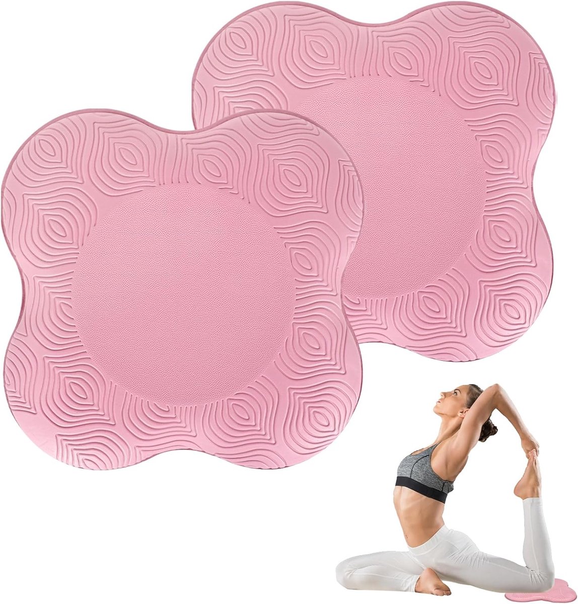SnelShoppen - Pack van 2 Yoga Kniepads - Antislip Kniebeschermers voor Fitness en Pilates - Ergonomisch TPE Materiaal - Ideaal voor Training en Stretc