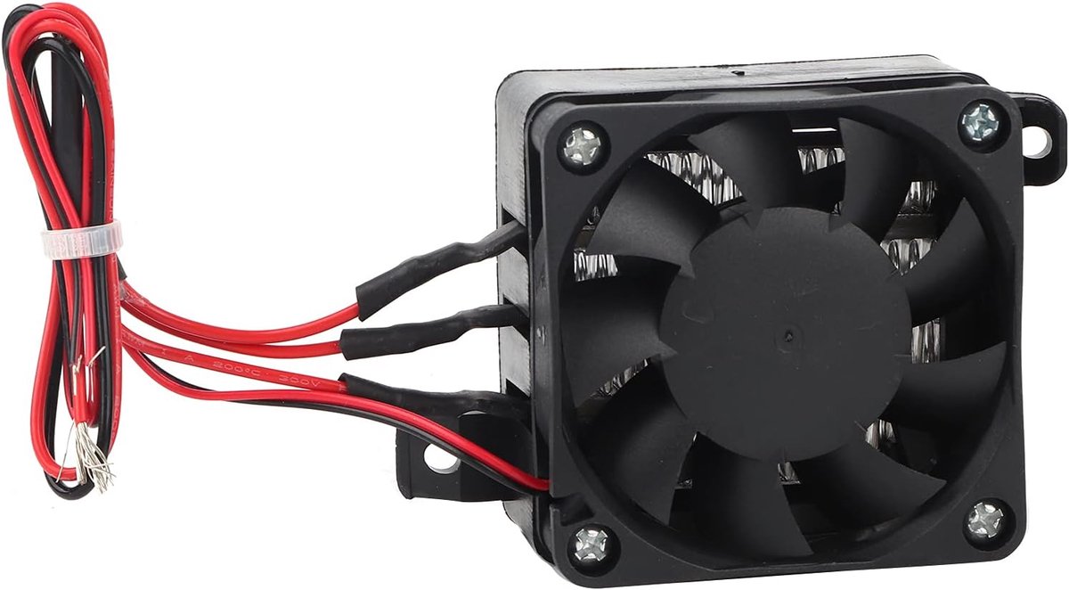 SnelShoppen - PTC Ventilator Kachel 100W, 12V, Compact 6x6x4.2 cm, Energiezuinig, Automatische Temperatuurregeling voor Auto, Verwarming in Koude Weer