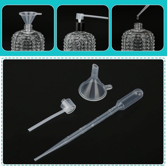 SnelShoppen - 3 Stuks Pineapple Perfume Atomizer, Refillable Crystal Glas Spray Flesje met Deksel, Compact Reistasje voor Vrouwen, Perfect voor Feest van Snelshoppen — afbeelding 3