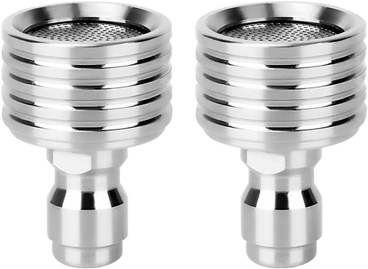 SnelShoppen - Power Washer Shower Mondstuk Set van 2, Hoge Druk Tips met 1/4 Inch Snelsluiting voor Tuin, Terras, Auto Wassen en Professioneel Gebruik