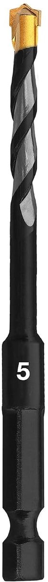 SnelShoppen - Multi Material Boor Ø 5mm - Professionele Hex-9 Booraccessoires voor Metaal, Baksteen, Tegels, Hout, Plastic - Voor Rotatie en Impactbor