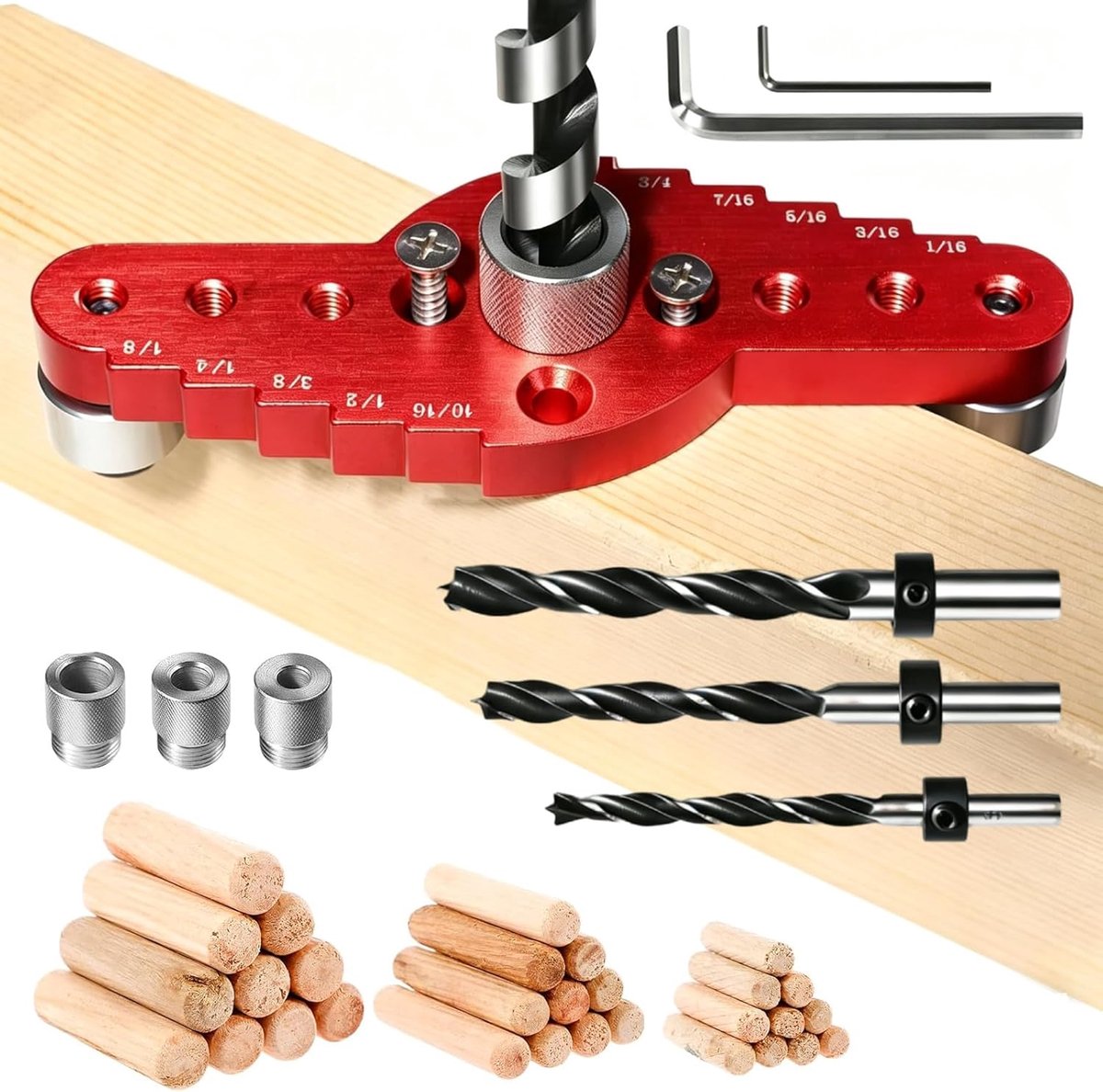 SnelShoppen - VBO Drilling Template 6/8/10 mm - Boorhulp voor Precisie Montage - Verticale Dowel Positionering - Snelle en Nauwkeurige Fixatie voor Pl