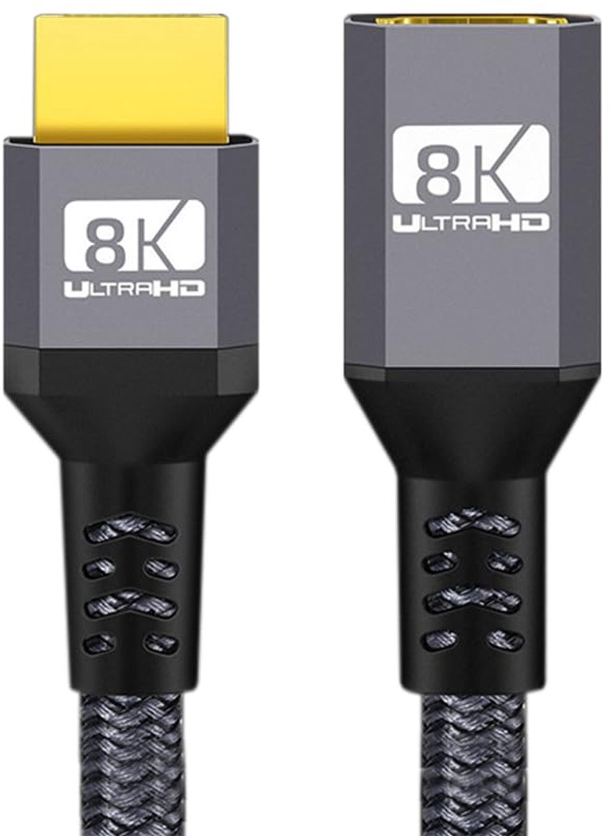 HDMI 2.1 UHD 8K Verlengkabel - Ultra-HD 8K 60Hz 4K 120Hz Kabel 48Gbps met Audio en 3D