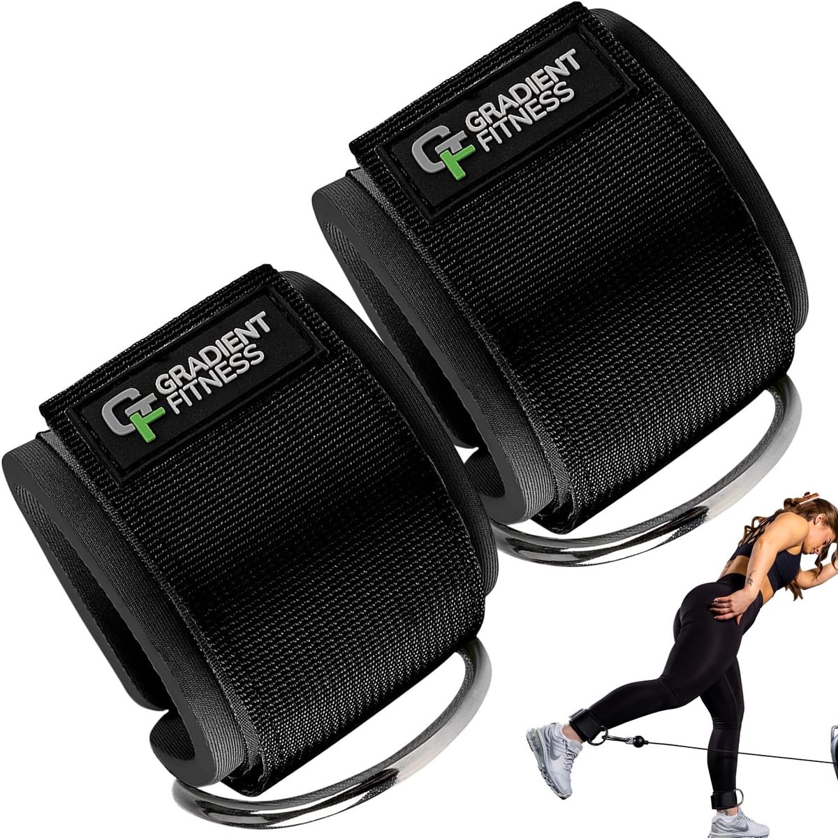 SnelShoppen - Ankle Straps voor Kabelmachine (2 Pack) | Fitness Ankle Strap, Kabelmachine Accessoire, Comfortabele Heup- en Beenspiertraining, Perfect