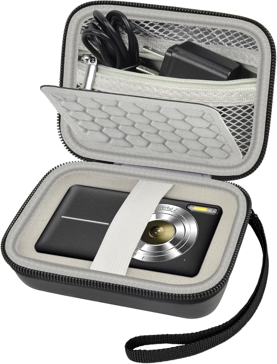 SnelShoppen - Compacte Digitale Camera Tas voor Beginners, 8x Zoom, HD Digitale Camera, 21 MP, 1080p HD, 2.7 Inch Foto Compacte Camera, Kleine Opbergd