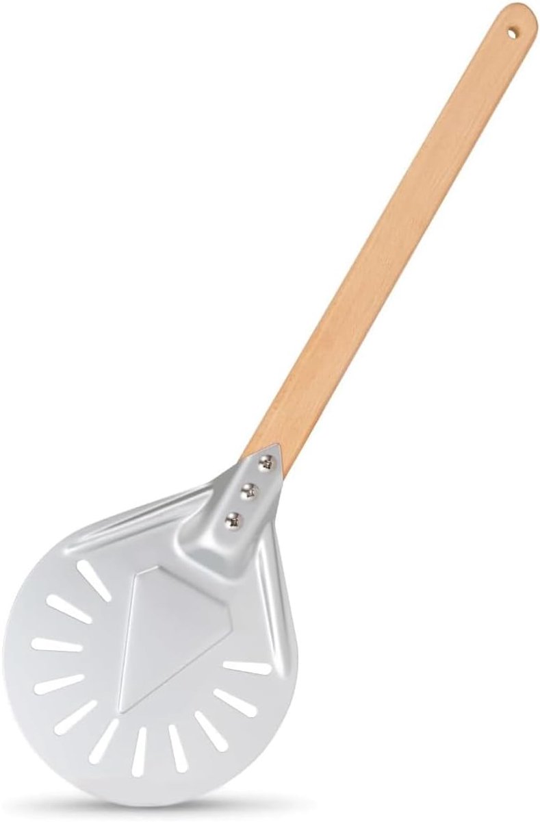 Thijox - Pizza Paddle Peel - 7-inch Antiaanbak Pizza- en Taartschep met Demonteerbaar Houten Handvat - Professioneel Koken in Keuken, Tuin, Feest en C