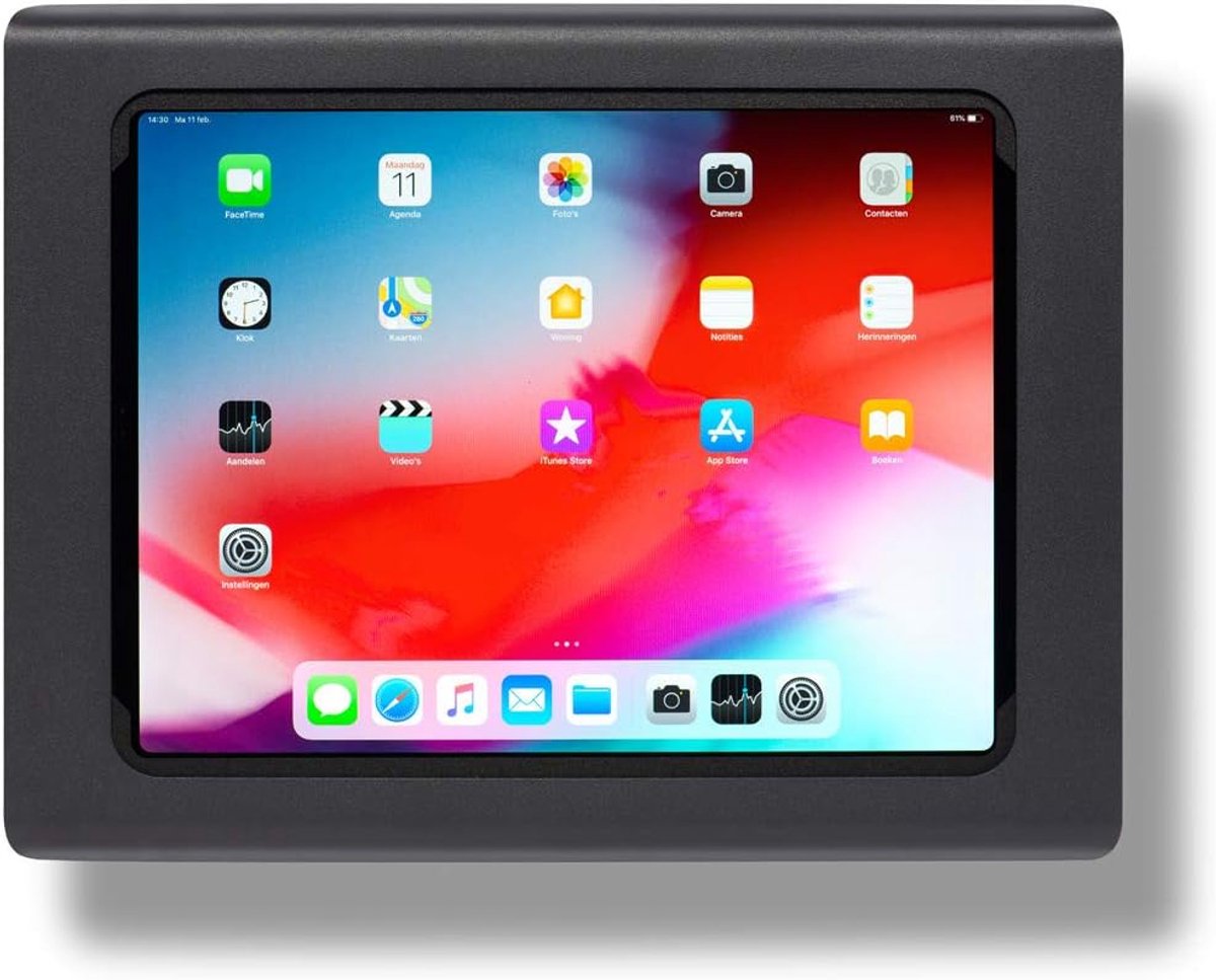 SnelShoppen - iPad Wandhouder - Robuuste Tablethouder voor iPad Air 13" (2024) & Pro 12,9" (3e-6e Gen) - Veilige Muurbevestiging - Zwart - Perfect voo