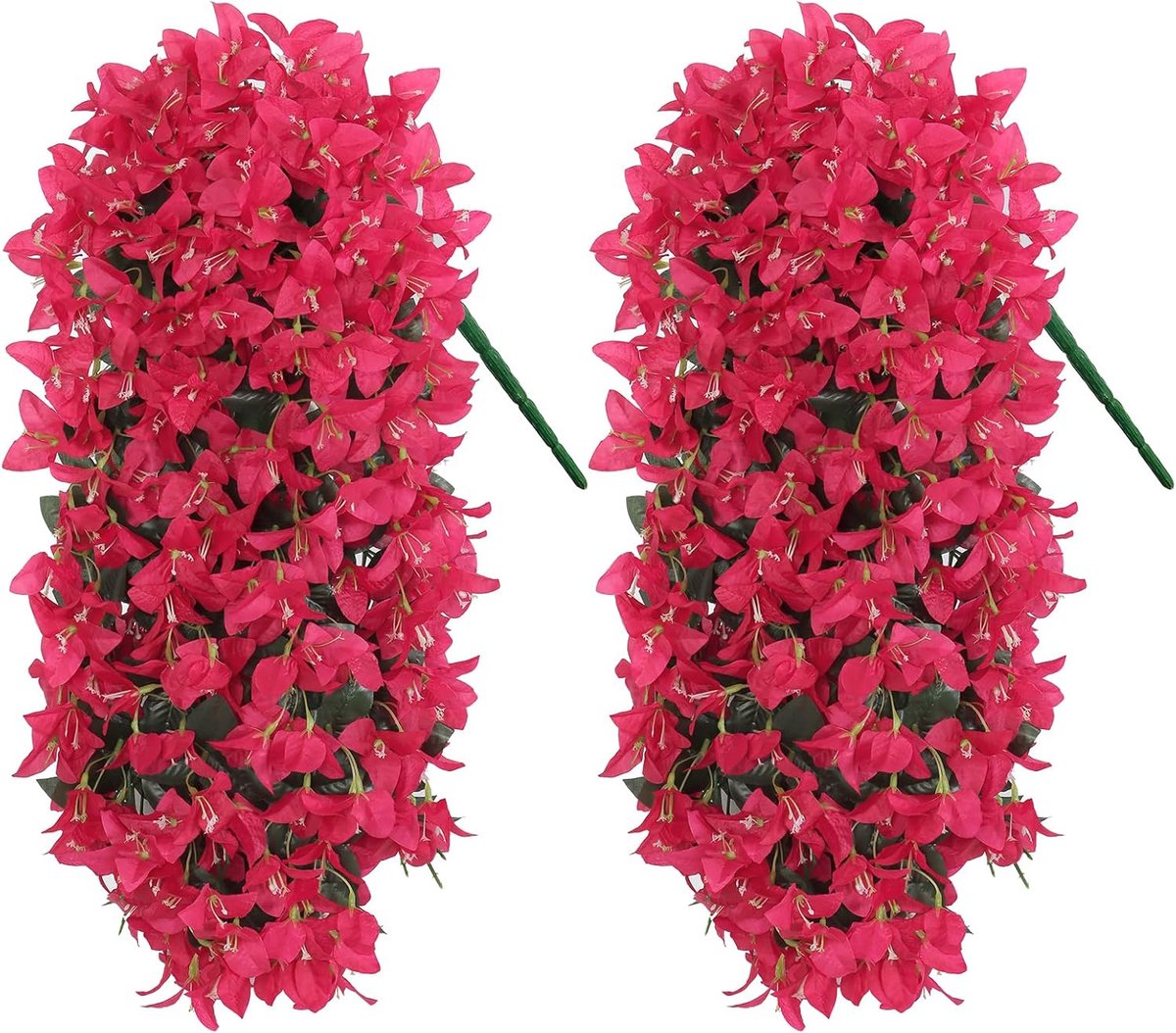 SnelShoppen - Kunstbloemen Bougainvillea 2 Stuks UV Bestendig Nepplant voor Buiten, 64cm, Roze, Perfect voor Tuin, Balkon en Deurdecoratie