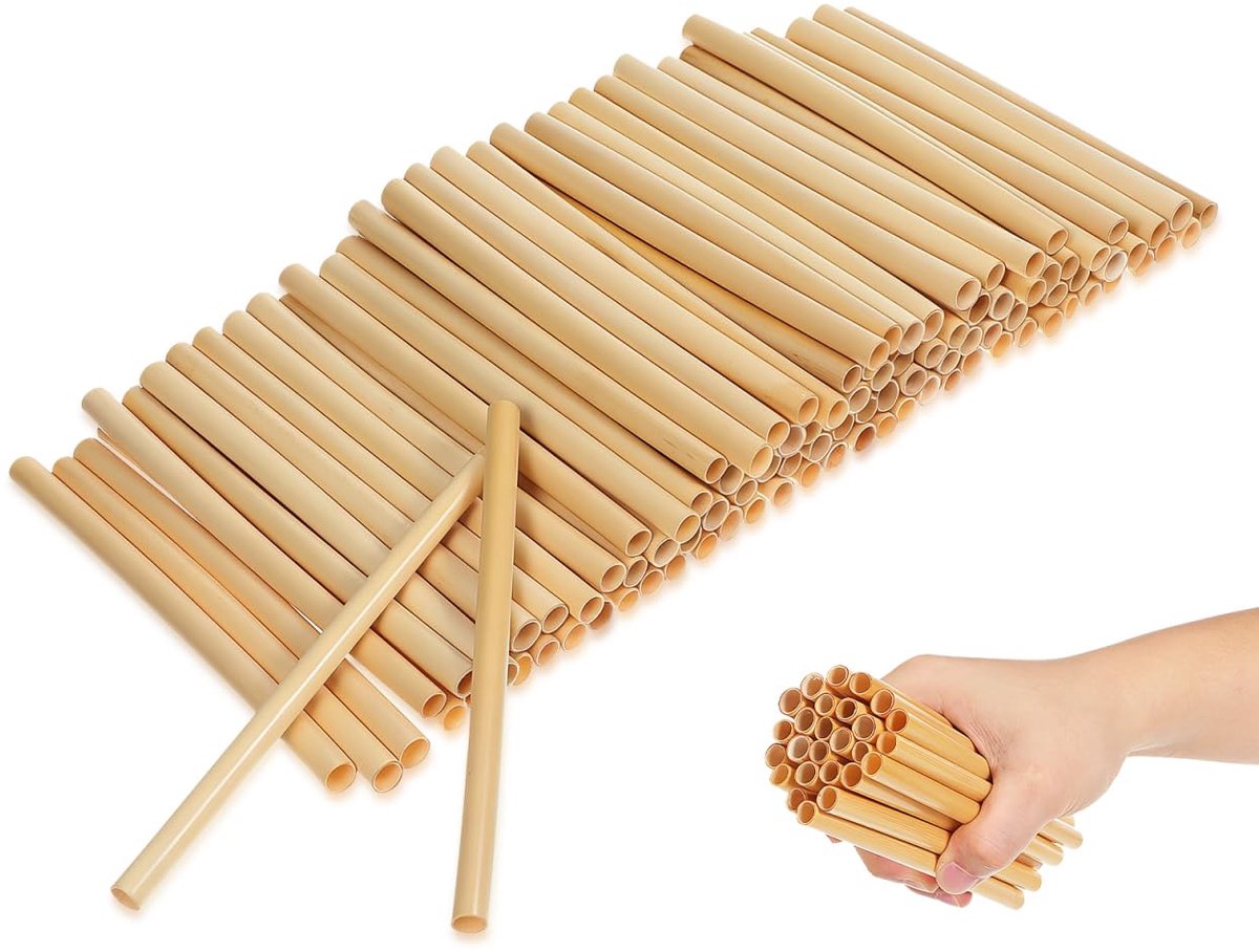 SnelShoppen - 100 Natuurlijke Rietbuizen voor Bijenhotels, Herbruikbare Nesthulp voor Metselbijen, 15 cm Lang, Duurzaam en Ideaal voor Hobby en Tuin