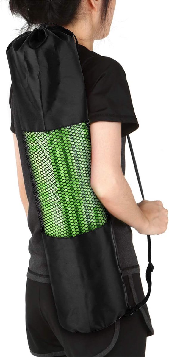 SnelShoppen - Yoga Mat met Lichtgewicht Nylon Mesh Net Draagtas 30x70 cm voor Snorkel Buizen en Yoga, Ademend en Duurzaam, Verstelbare Schouderband, I van Snelshoppen — afbeelding 3
