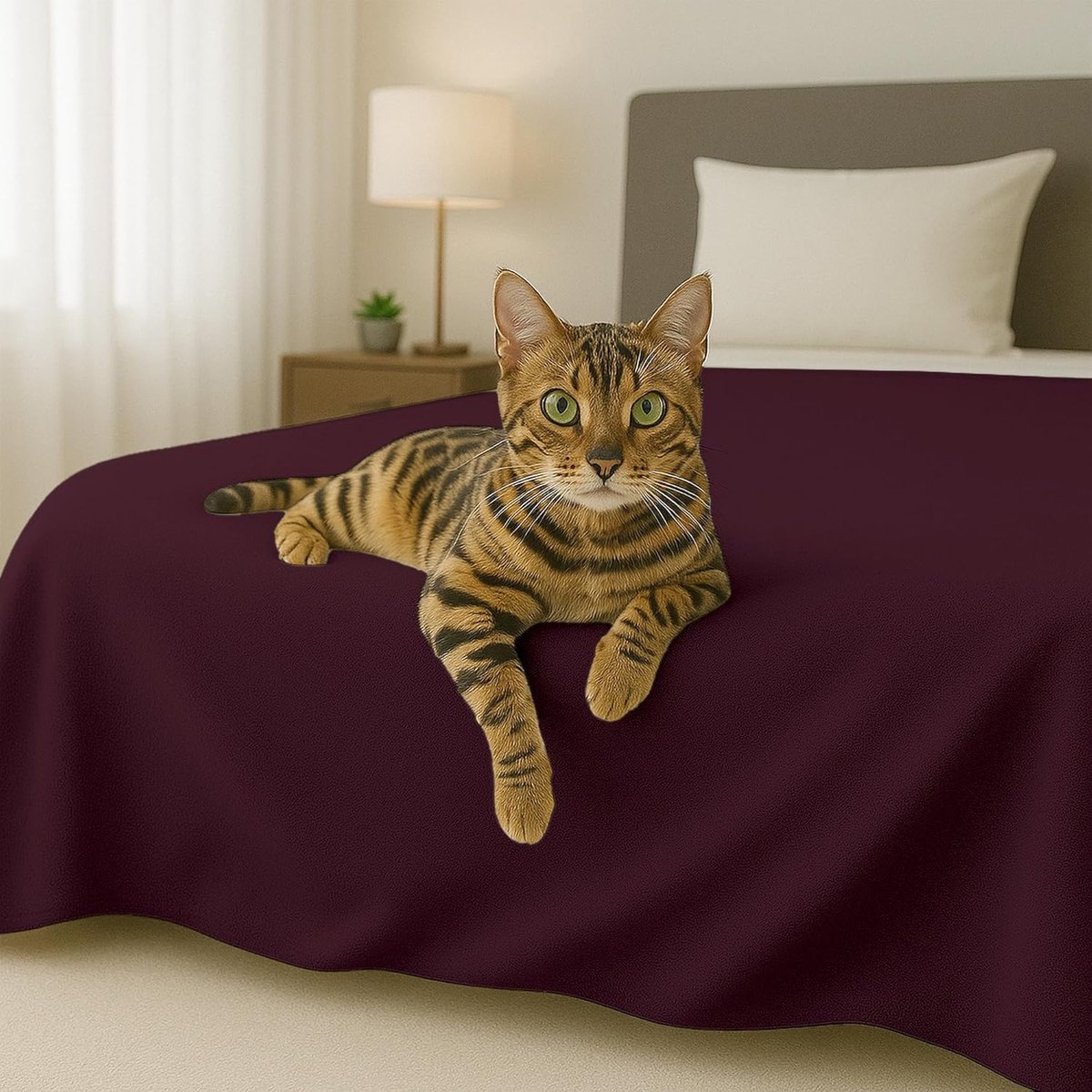 SnelShoppen - Organic Cotton Bed Cover 1-persoons 2-persoons 1.5-persoons 2.5-persoons King Size Dekbed Dekbedovertrek Multifunctioneel Wasbaar Zwart