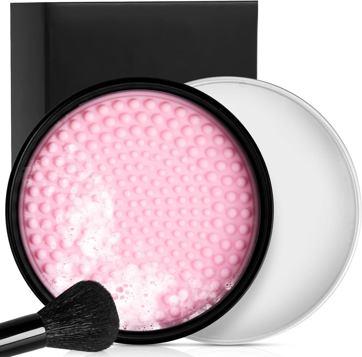 SnelShoppen - Makeup Borstel Reinigingsset met Solid Soap Cleaner, Effectieve Cleansing Balm voor Make-up Kwasten en Sponsjes, Verwijdert Vuil en Olie