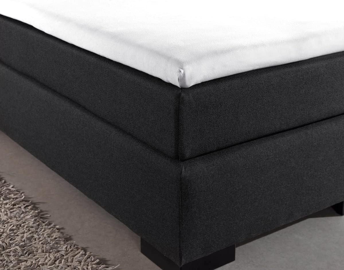SnelShoppen - Fitted Sheet Topper 100% Katoen, Vochtregulerend en Temperatuur Regulatie, Voor Standaard Toppers 10-12 cm, Wit, 180 x 200 cm