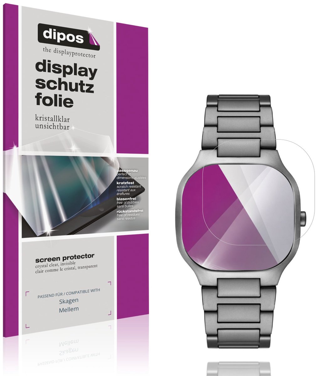 dipos – 6x Beschermfolie geschikt voor Skagen Mellem | Krasbestendige & heldere Screenprotector Ultra-Thin