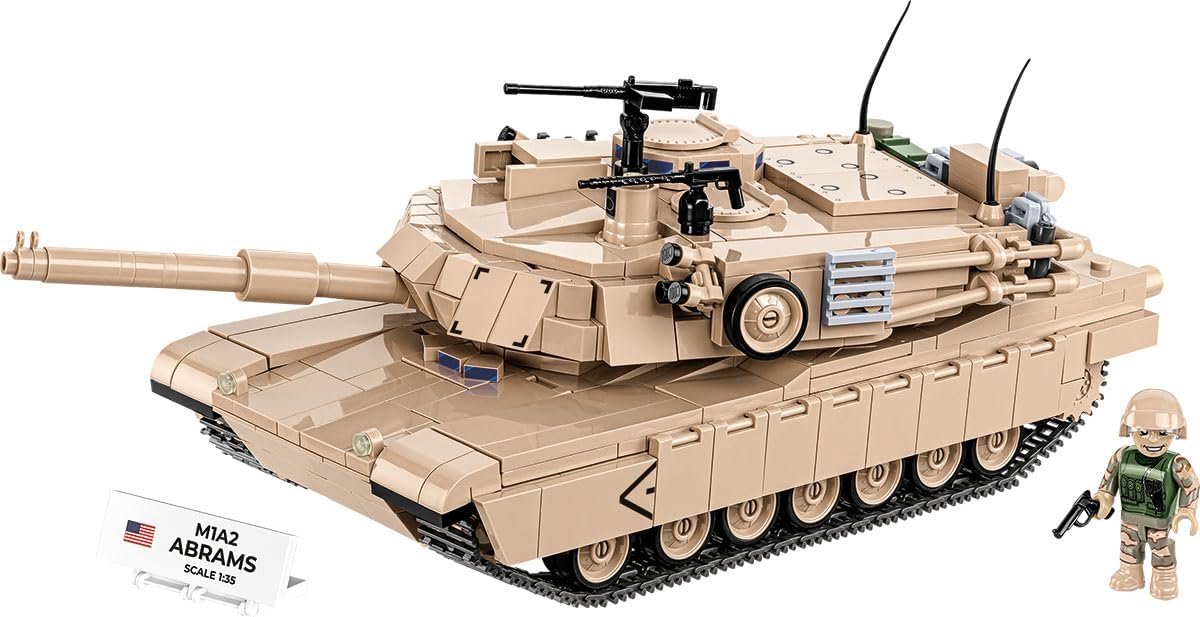 SnelShoppen - M1A2 Abrams Modelbouwset met Geïllustreerde Montage-instructies - Gedetailleerd Tankmodel voor Volwassenen en Kinderen - Perfect voor Mo