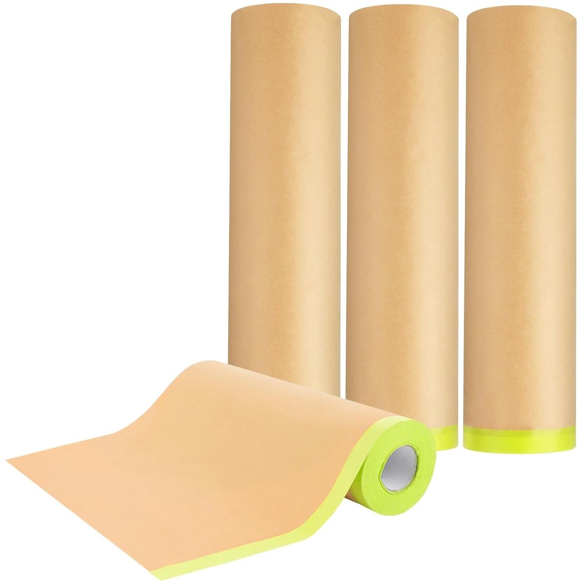 Set van 6 Schilderpapier 55 cm x 15 m met Zelfklevende Strips voor Schilderwerk en Raamafplakband