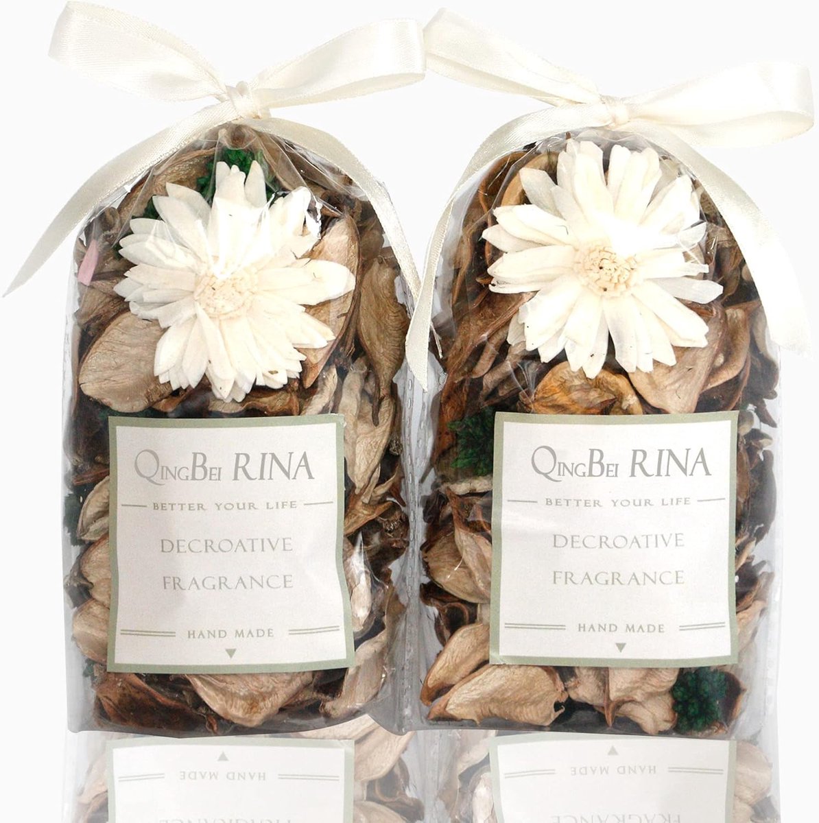 SnelShoppen - Vanille Potpourri 90g - Handgemaakte Natuurlijke Decoratie - Drogen Bloemen en Planten - Gezonde Huisgeur - Perfect voor Feestdagen en I