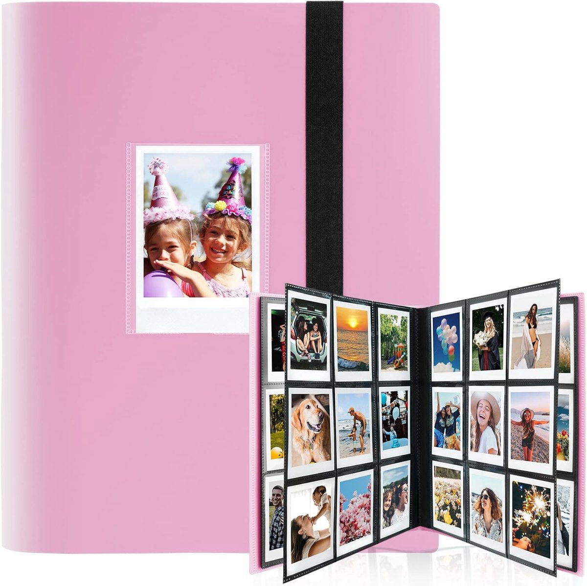 SnelShoppen - Photo Album 432 + 1 Pocket voor 7.5cm Instax Mini Foto's, Ideaal voor Fujifilm, Polaroid en Kodak Instant Camera's, Perfect voor Feesten