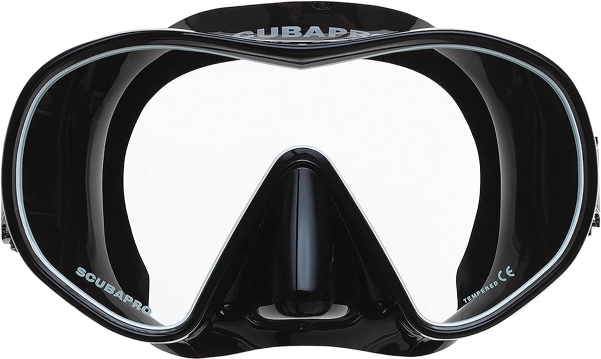 SnelShoppen - Duikmasker Solo, Blauw/Zwart, Breed Gezichtsveld, Verstelbaar, Anti-slip Band, Perfect voor Duiken en Snorkelen